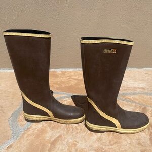 GUC Pro Line TruMaxx Rubber Boots for Men (Size: 10/Color: Brown & Cream)